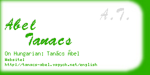 abel tanacs business card